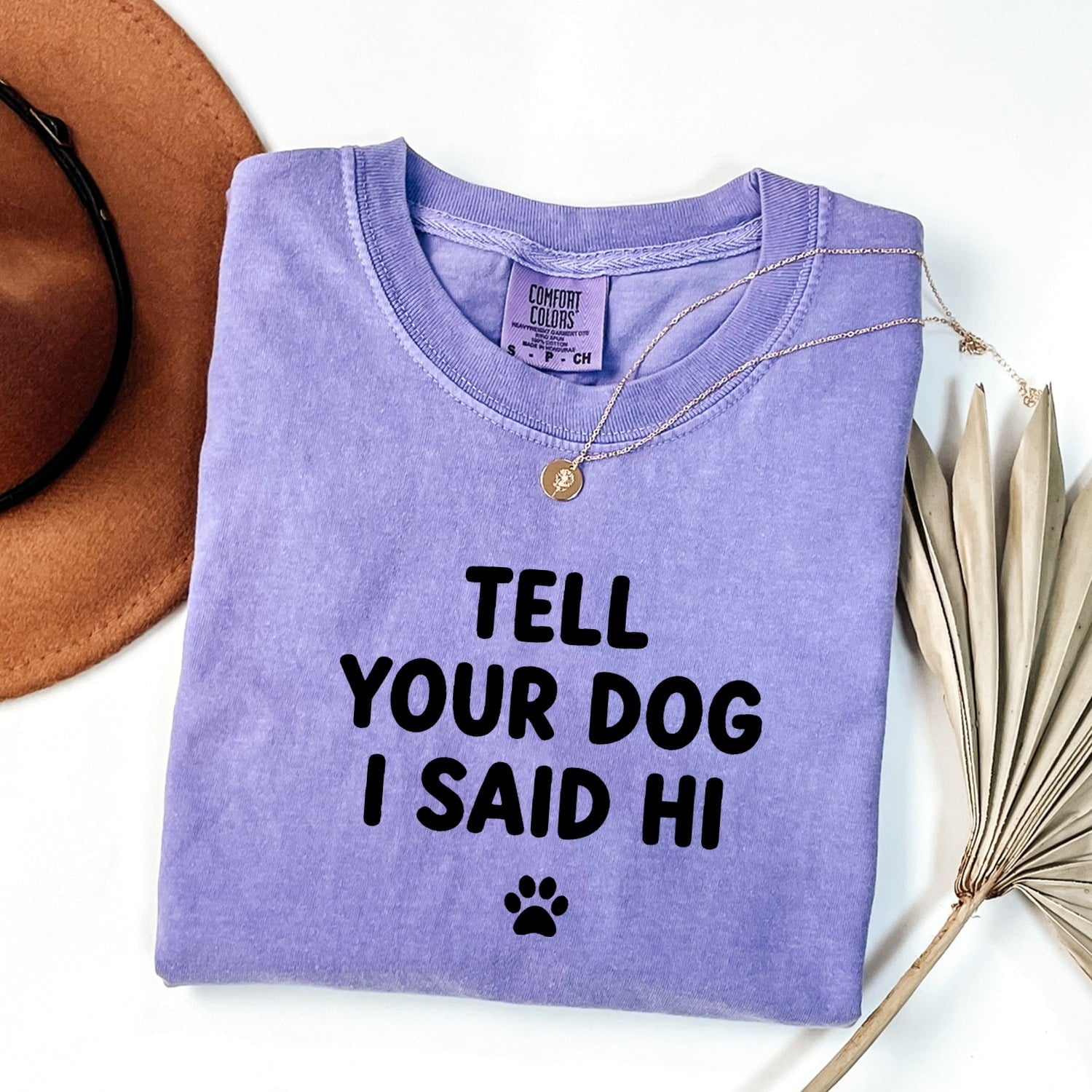 Paw Print Shirt for Women – Minimalist Playful Pet Humor Footprint Dog Graphic Tee