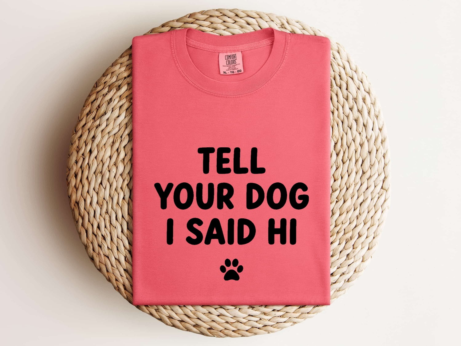 Paw Print Shirt for Women – Minimalist Playful Pet Humor Footprint Dog Graphic Tee