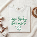 St. Patrick's Day Dog Mom Shirt for Women – Fresh Cute Four Leaf Shamrock Pet Graphic Tee