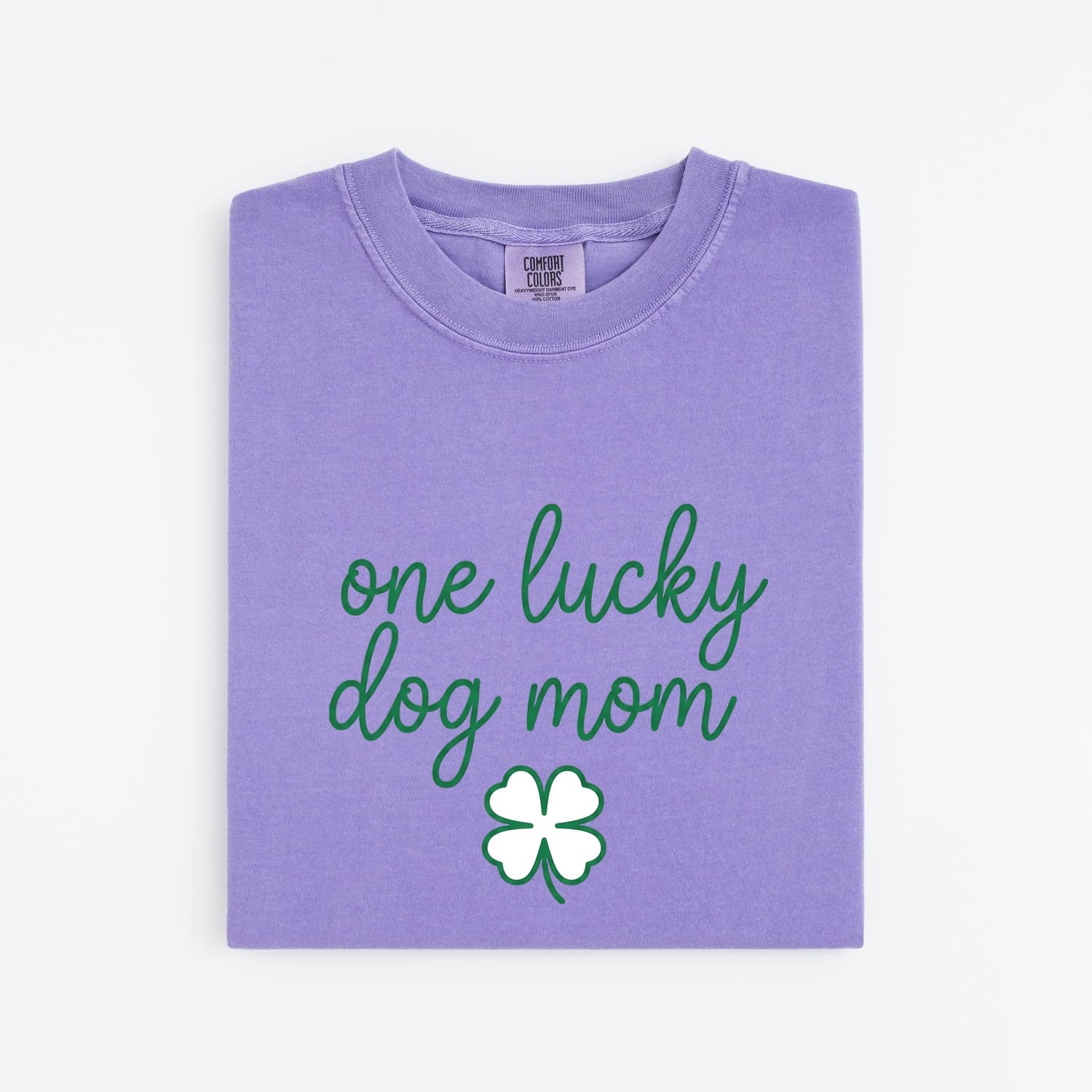 St. Patrick's Day Dog Mom Shirt for Women – Fresh Cute Four Leaf Shamrock Pet Graphic Tee