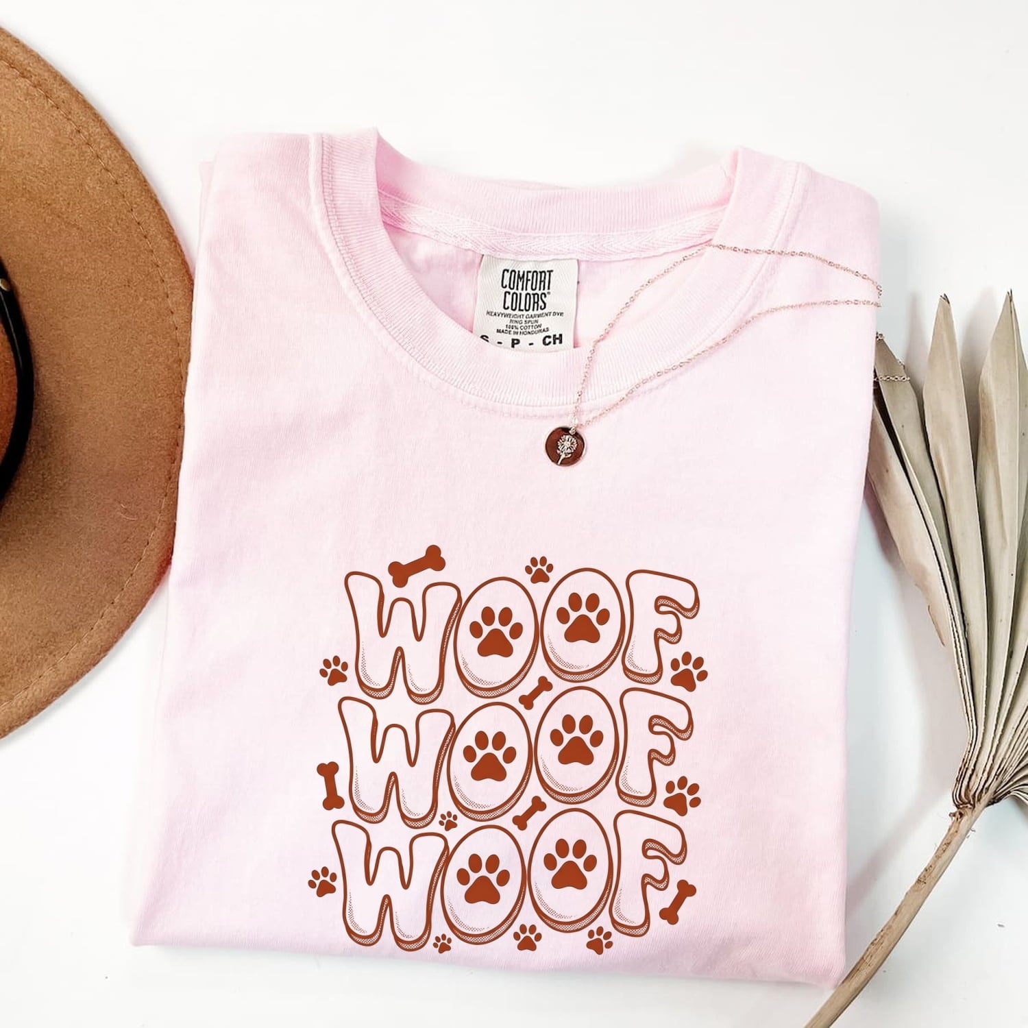 Valentine's Day Dog Shirt for Women – Charming Paw Print Cute Pet Illustration Graphic Tee