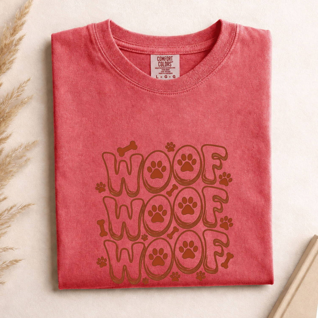 Valentine's Day Dog Shirt for Women – Charming Paw Print Cute Pet Illustration Graphic Tee