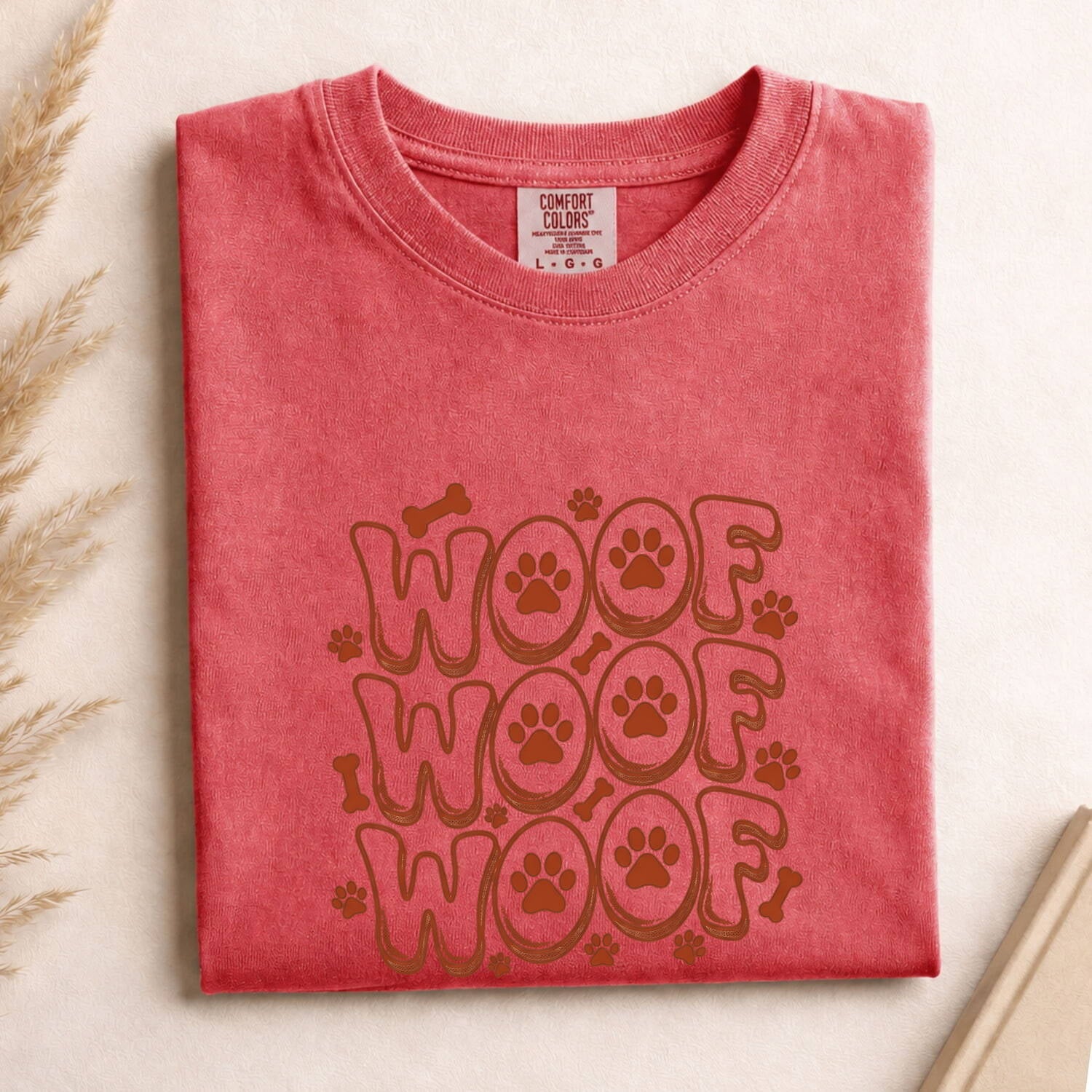 Valentine's Day Dog Shirt for Women – Charming Paw Print Cute Pet Illustration Graphic Tee