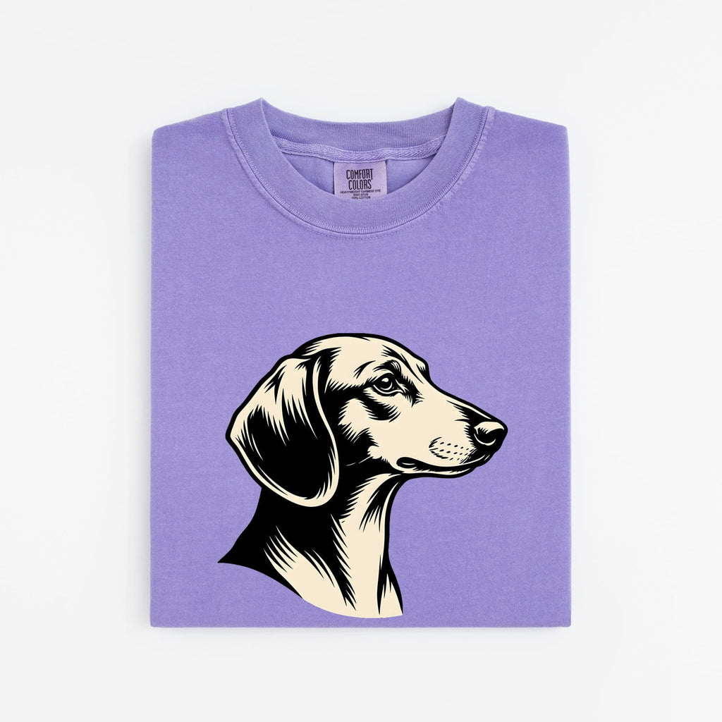 Dachshund Shirt for Women – Hand Drawn Vintage Pet Portrait Creature Wiener Dog Graphic Tee