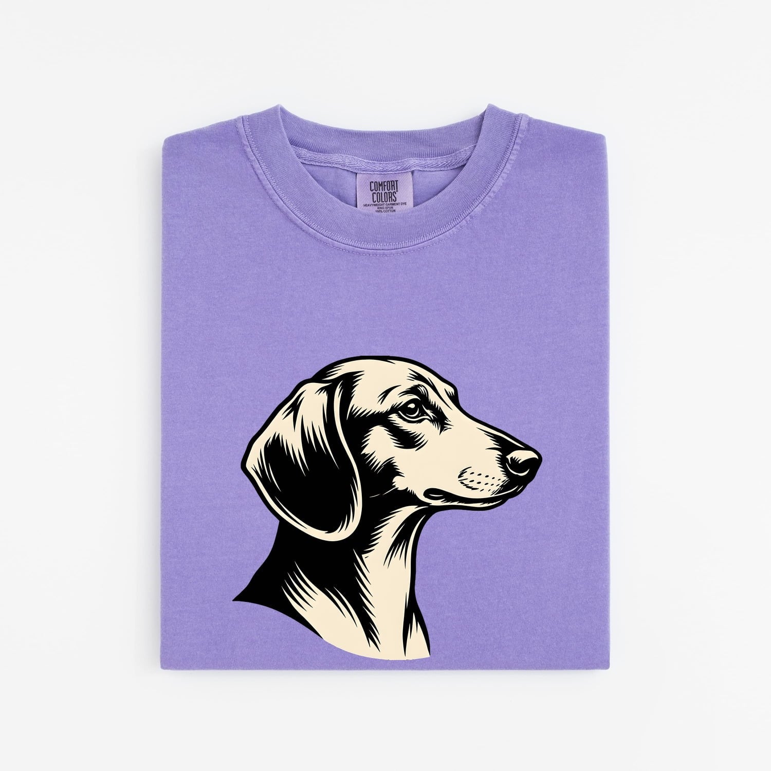 Dachshund Shirt for Women – Hand Drawn Vintage Pet Portrait Creature Wiener Dog Graphic Tee
