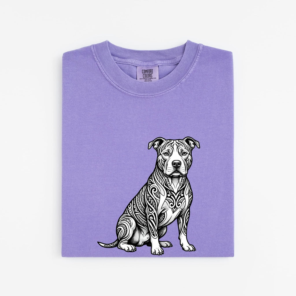 Pitbull Shirt for Women – Geometric Modern Trendy Puppy Creature Dog Graphic Tee