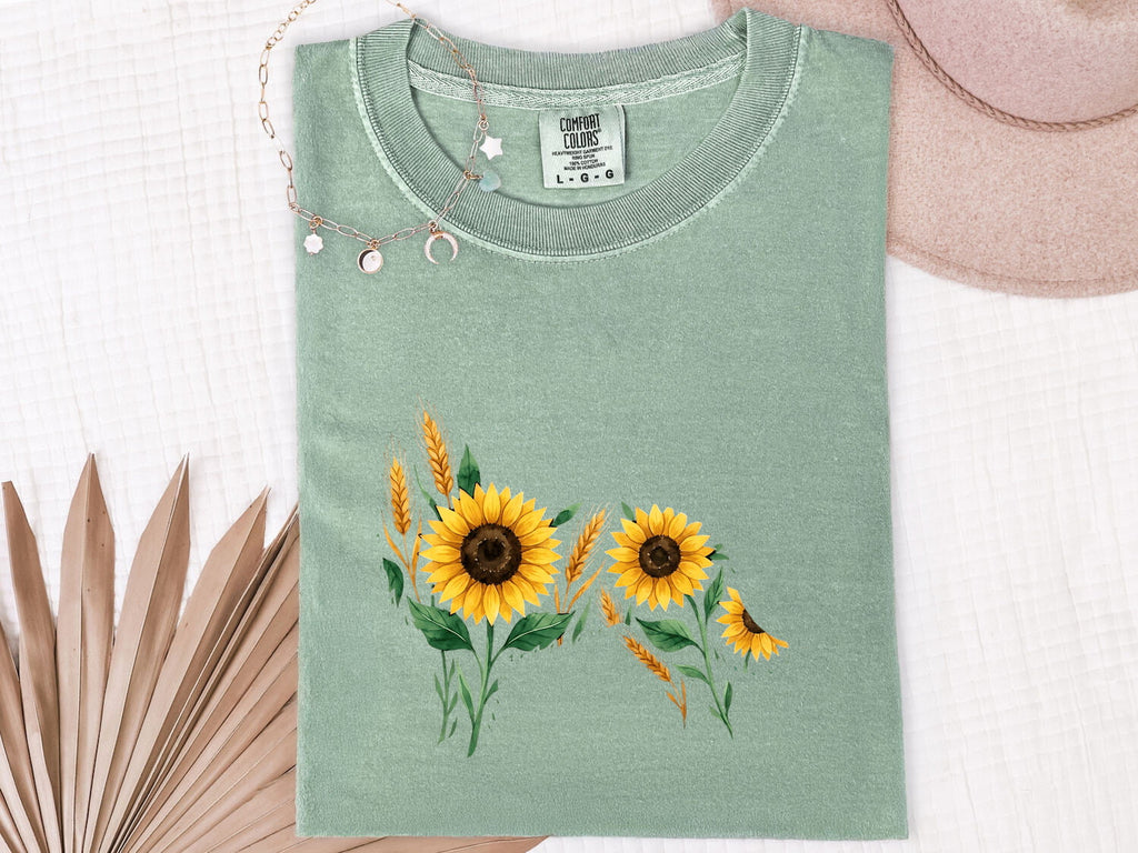 Dog Silhouette Shirt for Women – Watercolor Floral Illustrated Environmental Nature Graphic Tee