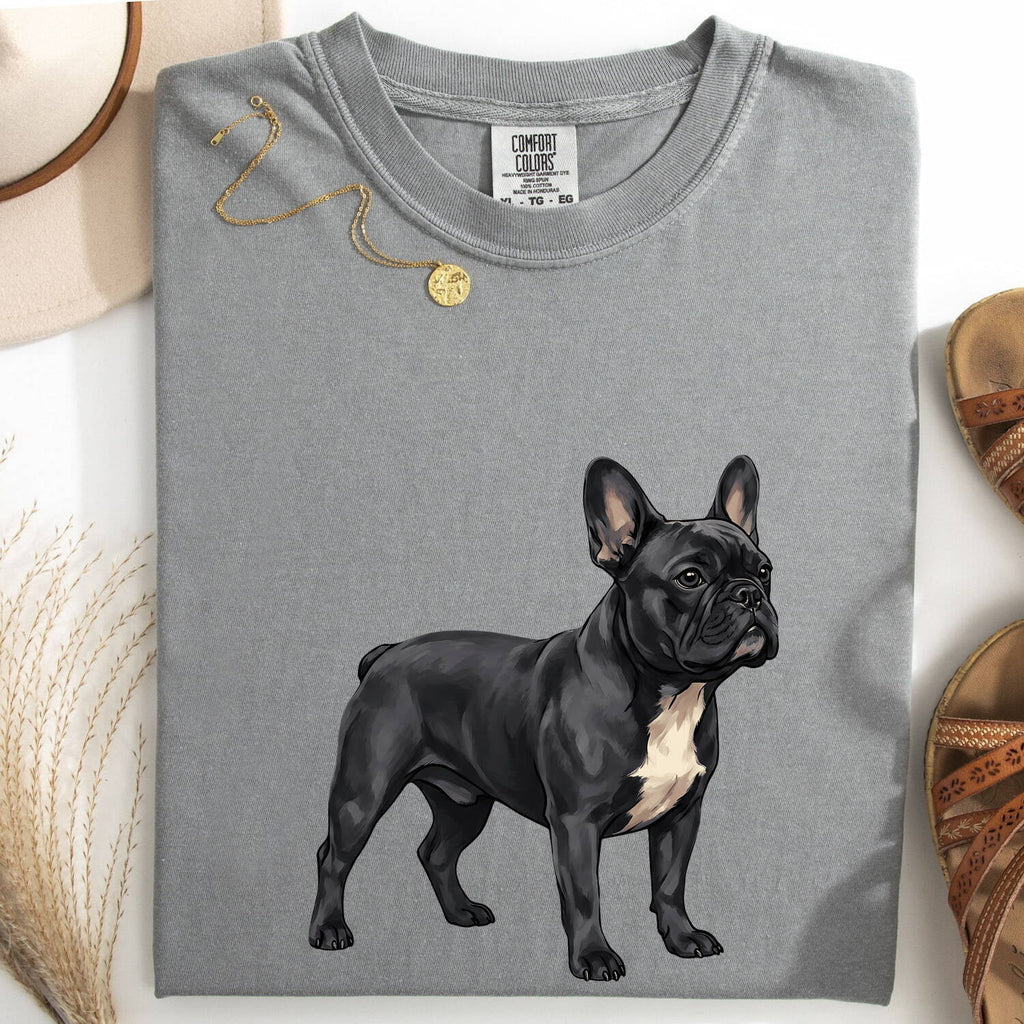 French Bulldog Shirt for Women – Detailed Clean Canine Fauna Animal Dog Graphic Tee