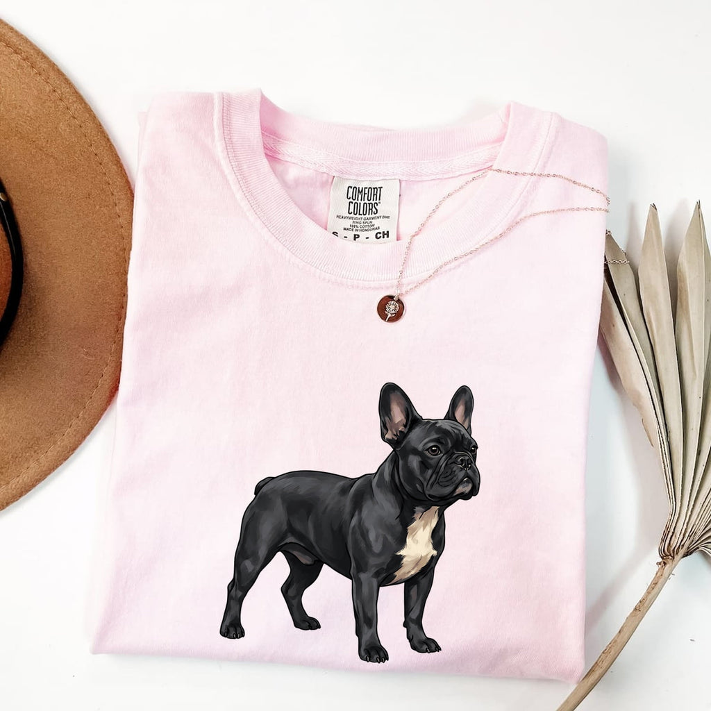 French Bulldog Shirt for Women – Detailed Clean Canine Fauna Animal Dog Graphic Tee
