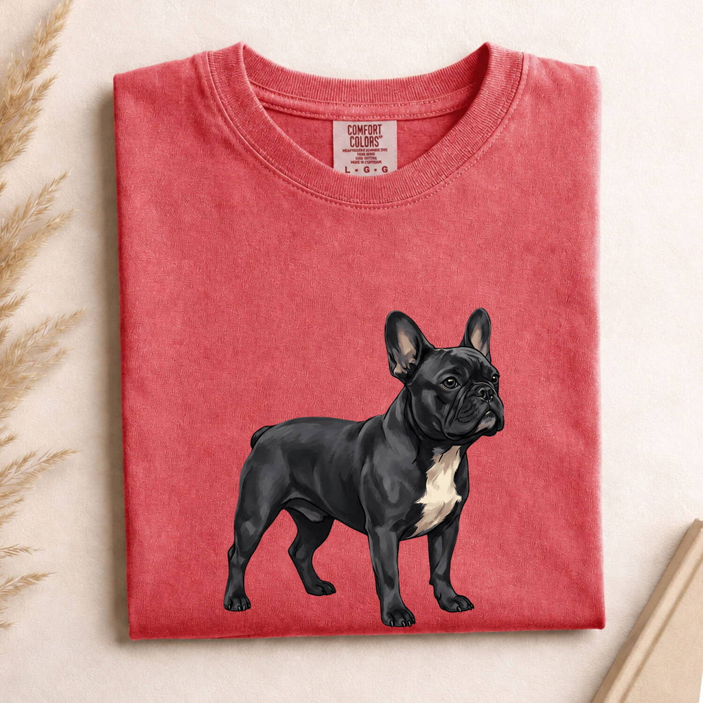French Bulldog Shirt for Women – Detailed Clean Canine Fauna Animal Dog Graphic Tee