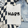Cat Outline Shirt for Women – Basic Animal Current Resting Feline Graphic Tee