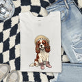 Spaniel Shirt for Women – Classic Wildlife Ink Illustration Door Key Cocker Dog Graphic Tee