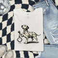 Dalmatian Shirt for Women – Rustic Vintage Spot Dog Illustration Graphic Tee