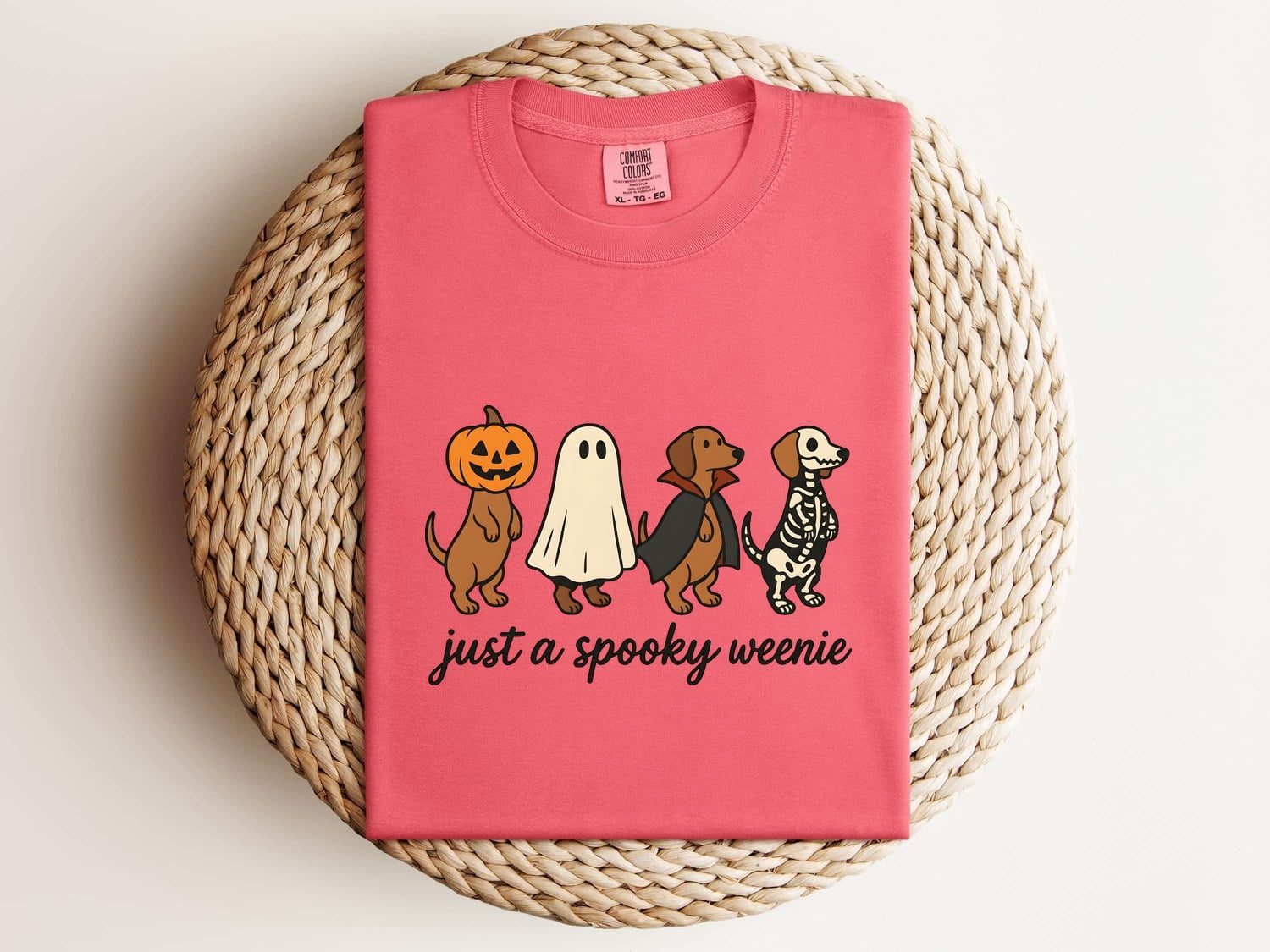 Halloween Dachshund Shirt for Women – Funny Wiener Dog Monster Costume Graphic Tee