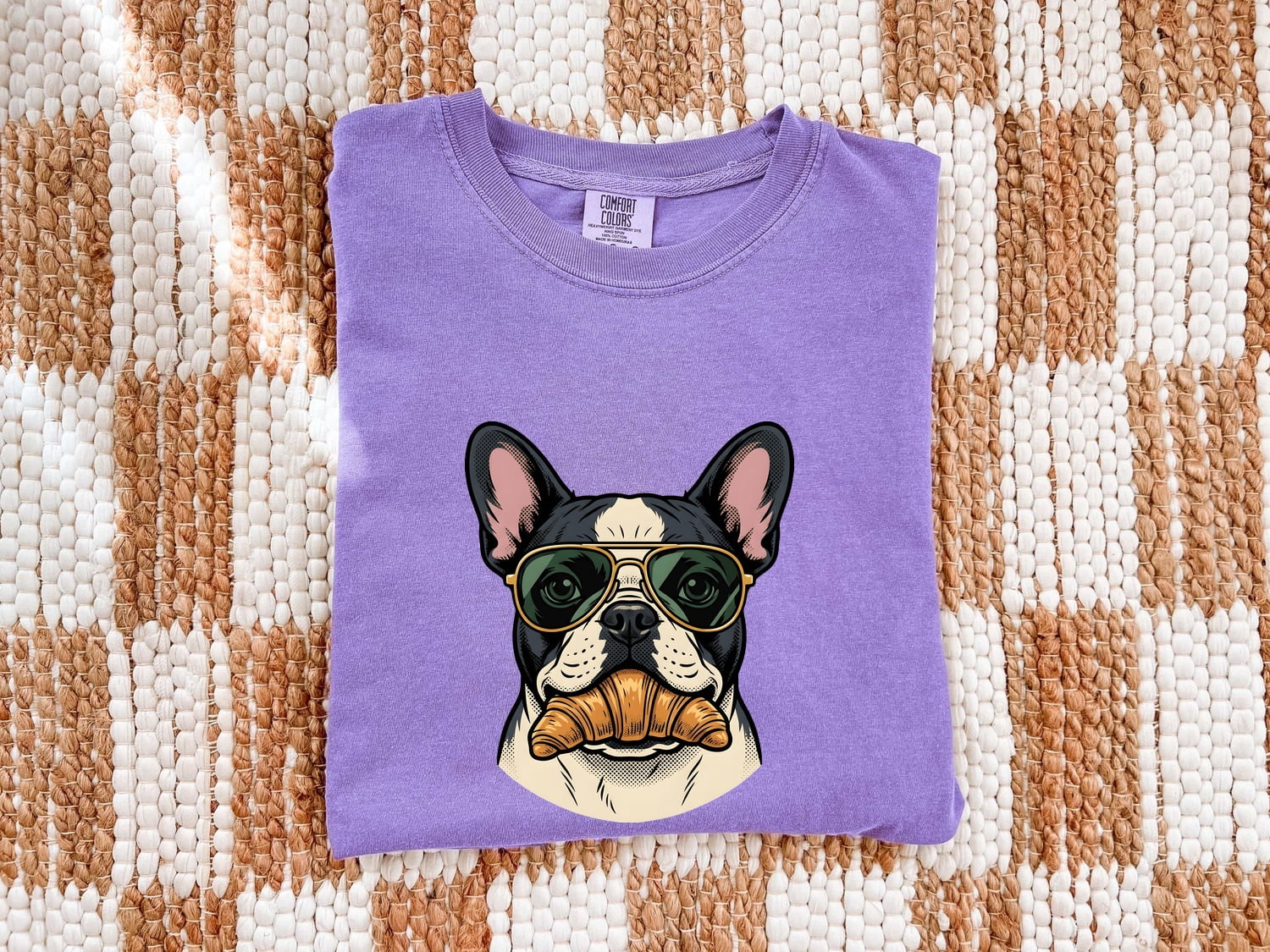 French Bulldog Shirt for Women – Vintage Sunglasses Snack Puppy Graphic Tee