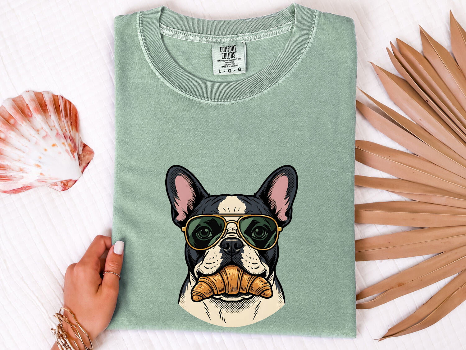 French Bulldog Shirt for Women – Vintage Sunglasses Snack Puppy Graphic Tee
