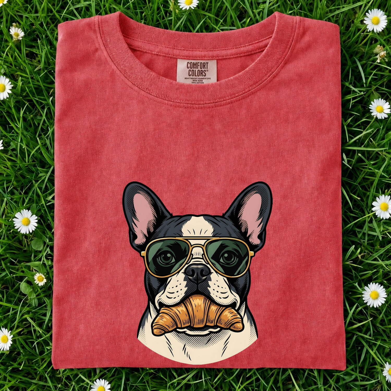 French Bulldog Shirt for Women – Vintage Sunglasses Snack Puppy Graphic Tee