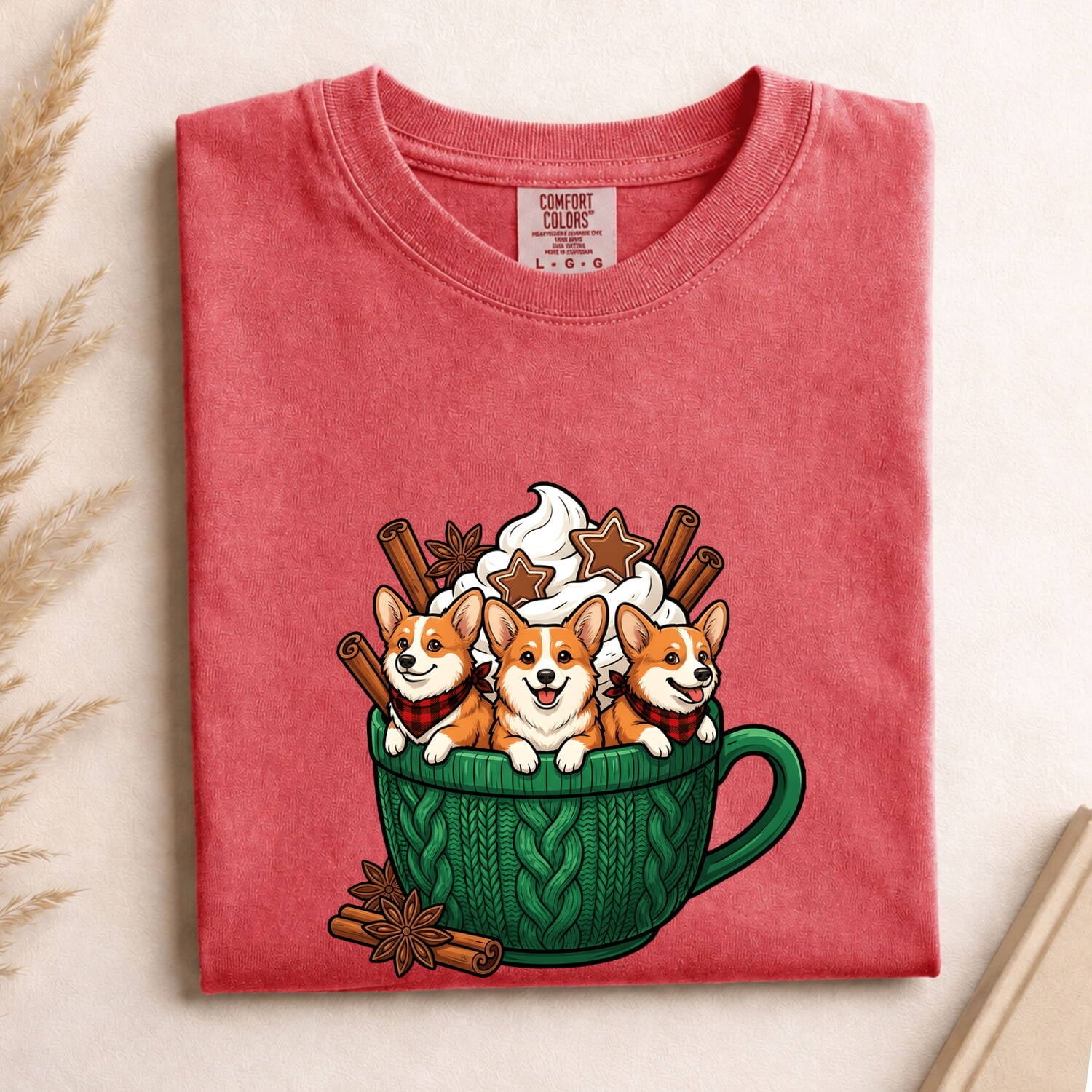 Corgi Coffee Shirt for Women – Kawaii Espresso Comic Mug Dog Graphic Tee