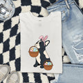 Easter French Bulldog Shirt for Women – Kawaii Cartoon Easter Basket Dog Graphic Tee