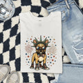 French Bulldog Shirt for Women – Patriotic Retro Fireworks Comic Dog Graphic Tee