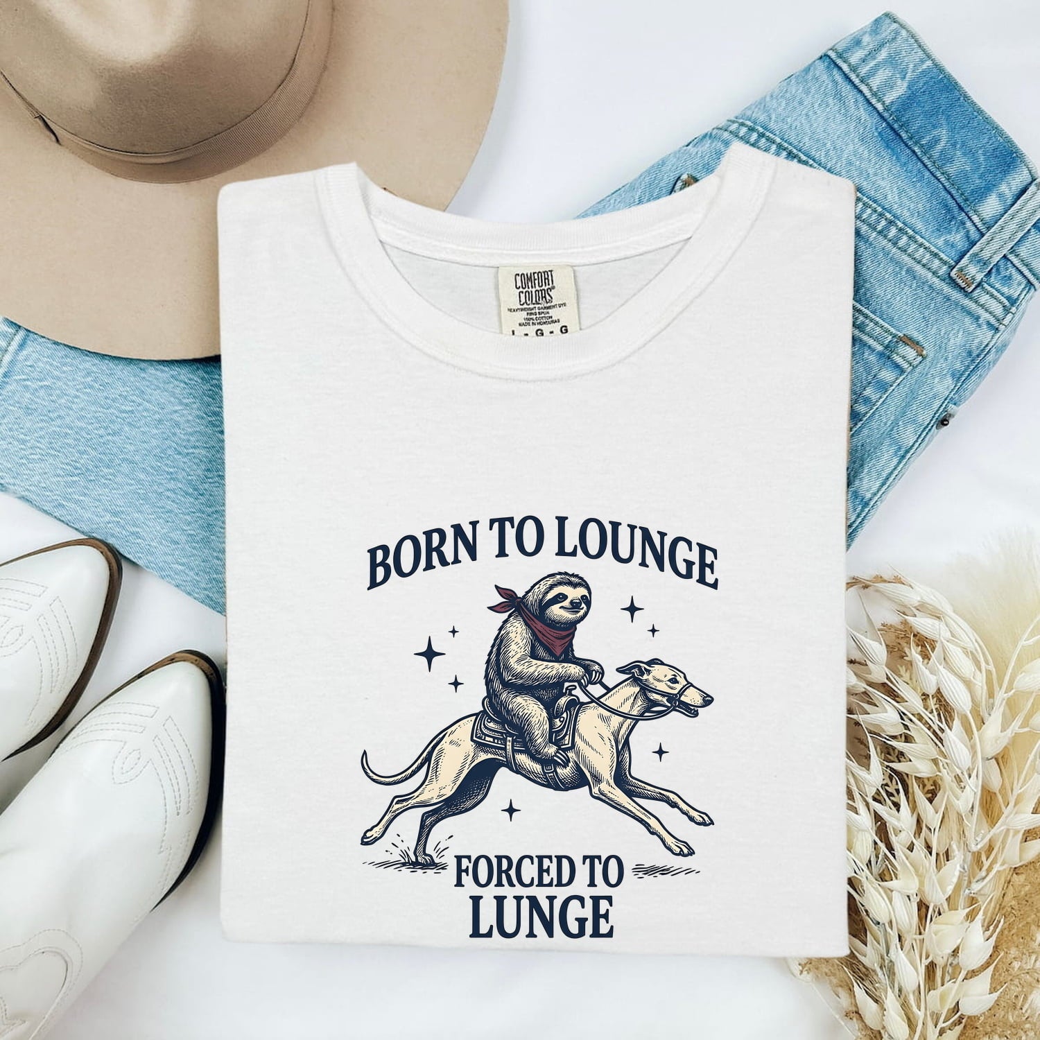 Sloth Shirt for Women – Funny Vintage Parody Doodle Animal Graphic Tee