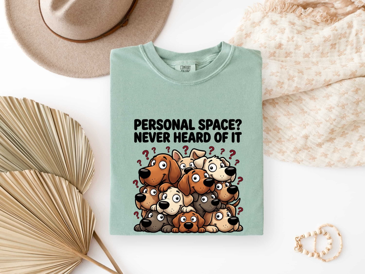 Dog Group Shirt for Women – Funny Caricature Parody Line Art Marks Cartoon Graphic Tee