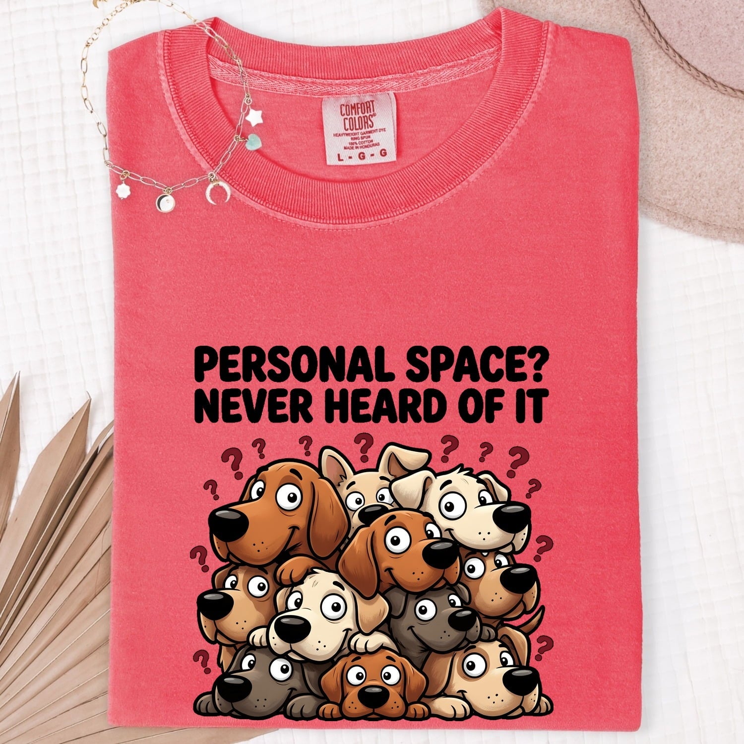 Dog Group Shirt for Women – Funny Caricature Parody Line Art Marks Cartoon Graphic Tee