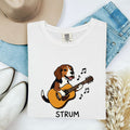Beagle Shirt for Women – Funny Caricature Guitar Music Classic Sound Icons Dog Graphic Tee