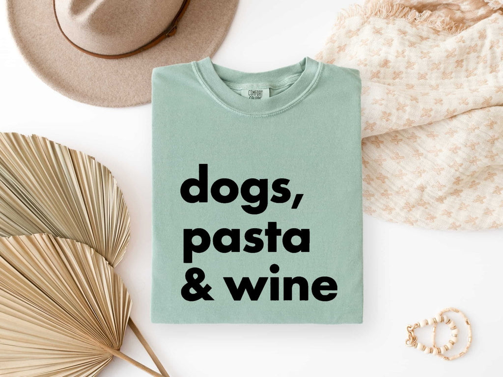 Dog Typography Shirt for Women – Fresh Lettering Food Sparse Piled Structure Graphic Tee
