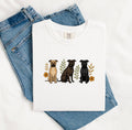 Pitbull Shirt for Women – Hand Drawn Vintage Flowers Wildlife Pibble Dog Graphic Tee