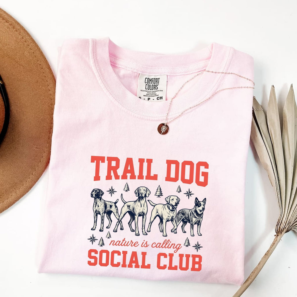 Trail Dogs Shirt for Women – Old School Vintage Explorer Line Art Woodland Graphic Tee