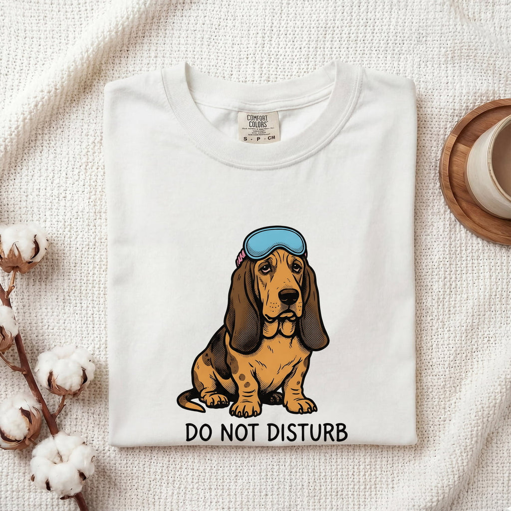 Basset Hound Shirt for Women – Funny Animated Parody Cartoon Night Mask Graphic Tee