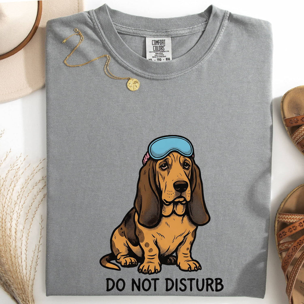 Basset Hound Shirt for Women – Funny Animated Parody Cartoon Night Mask Graphic Tee