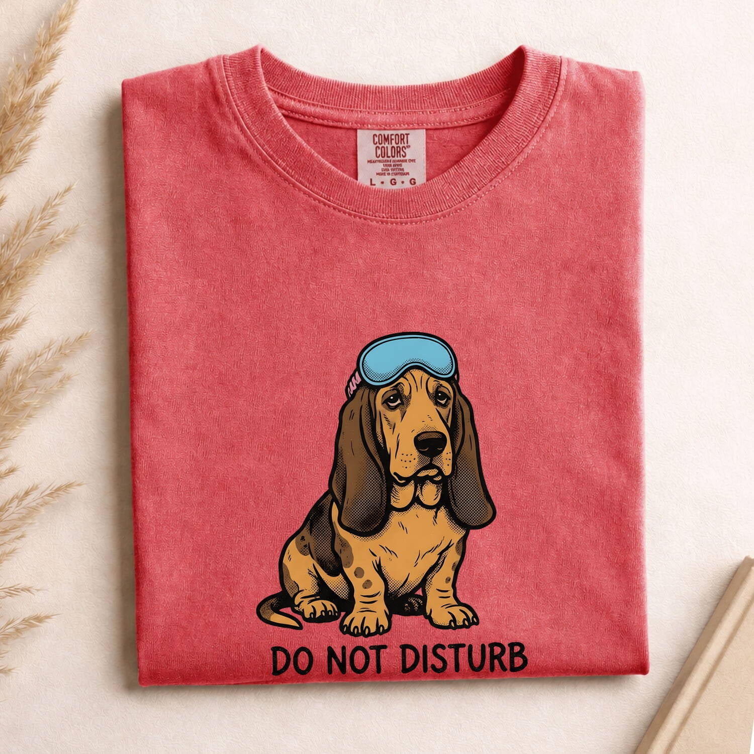 Basset Hound Shirt for Women – Funny Animated Parody Cartoon Night Mask Graphic Tee