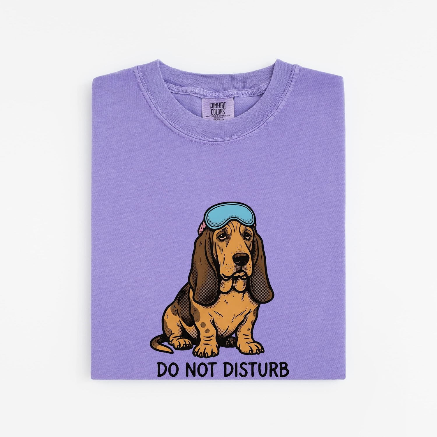 Basset Hound Shirt for Women – Funny Animated Parody Cartoon Night Mask Graphic Tee