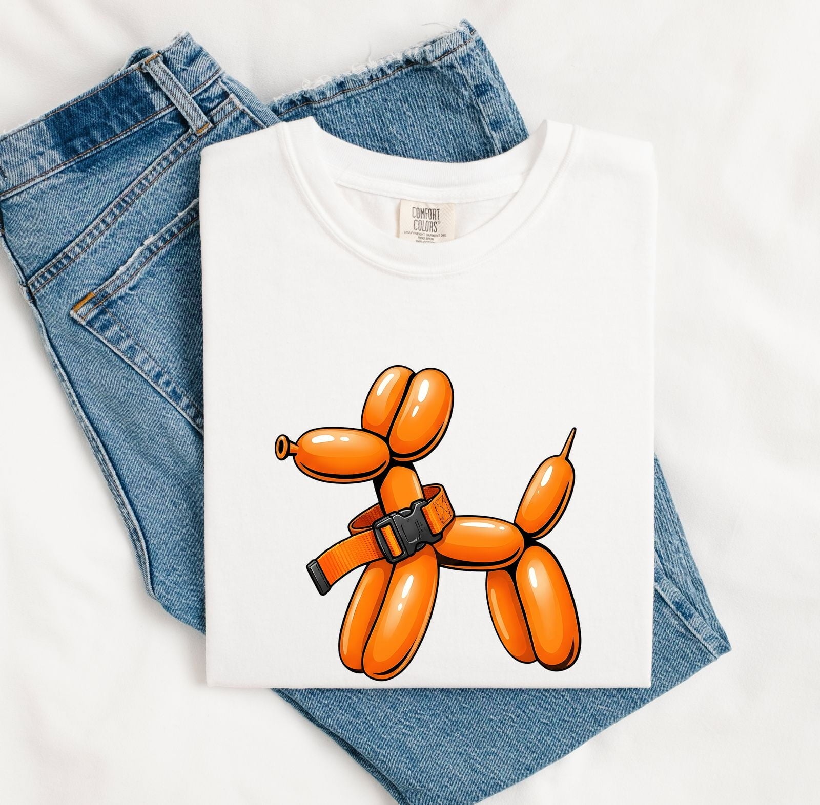 Balloon Dog Shirt for Women – Funny Pop Art Comic Collar Cartoon Graphic Tee