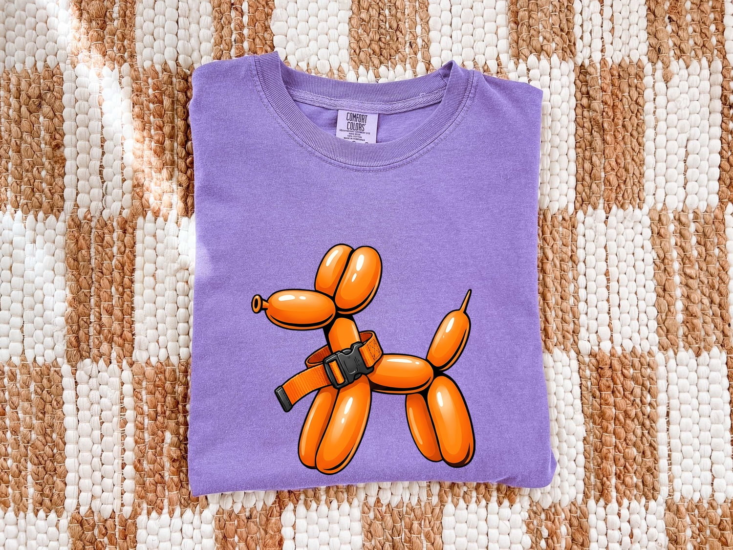 Balloon Dog Shirt for Women – Funny Pop Art Comic Collar Cartoon Graphic Tee