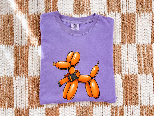 Balloon Dog Shirt for Women – Funny Pop Art Comic Collar Cartoon Graphic Tee
