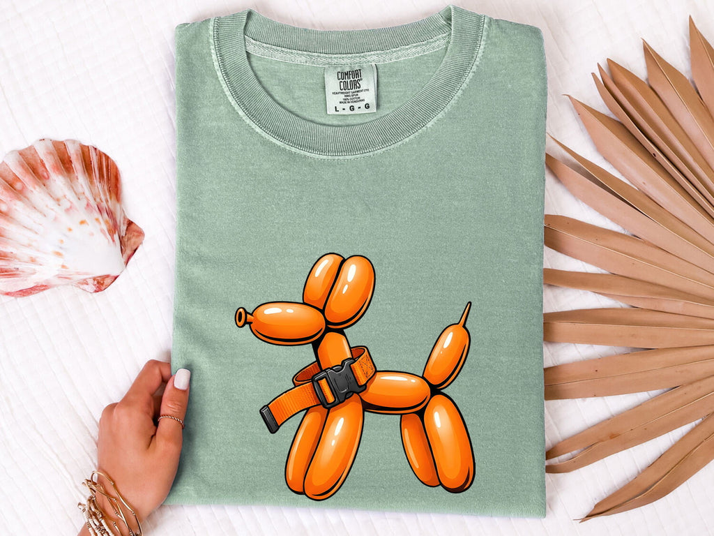 Balloon Dog Shirt for Women – Funny Pop Art Comic Collar Cartoon Graphic Tee