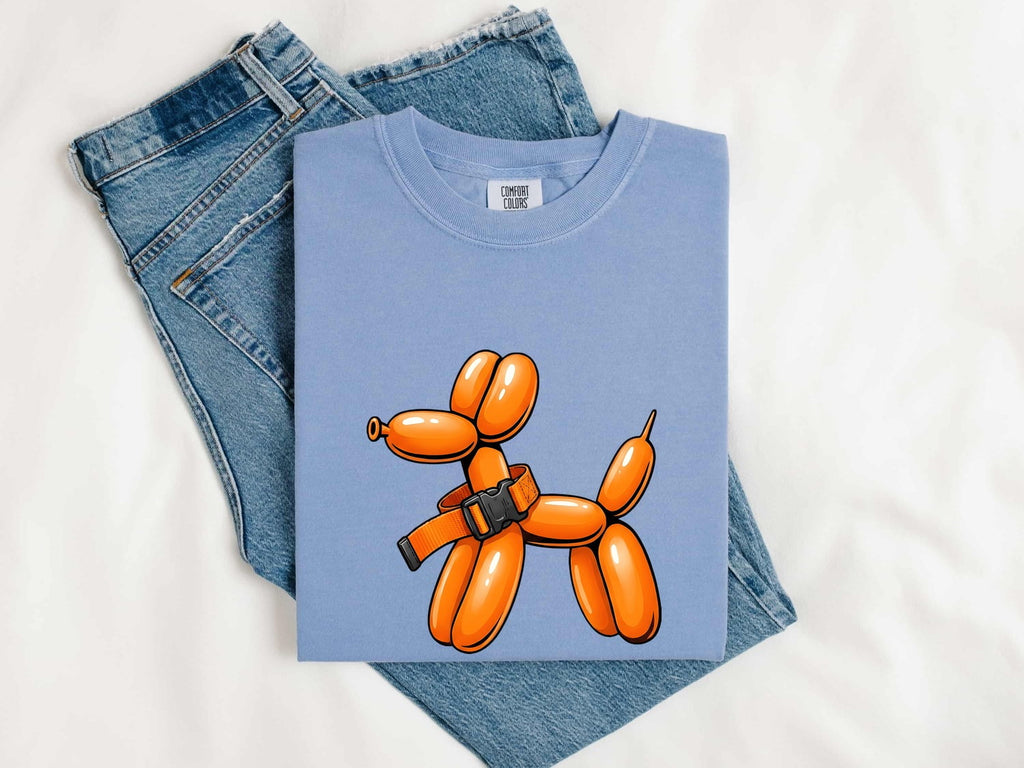 Balloon Dog Shirt for Women – Funny Pop Art Comic Collar Cartoon Graphic Tee