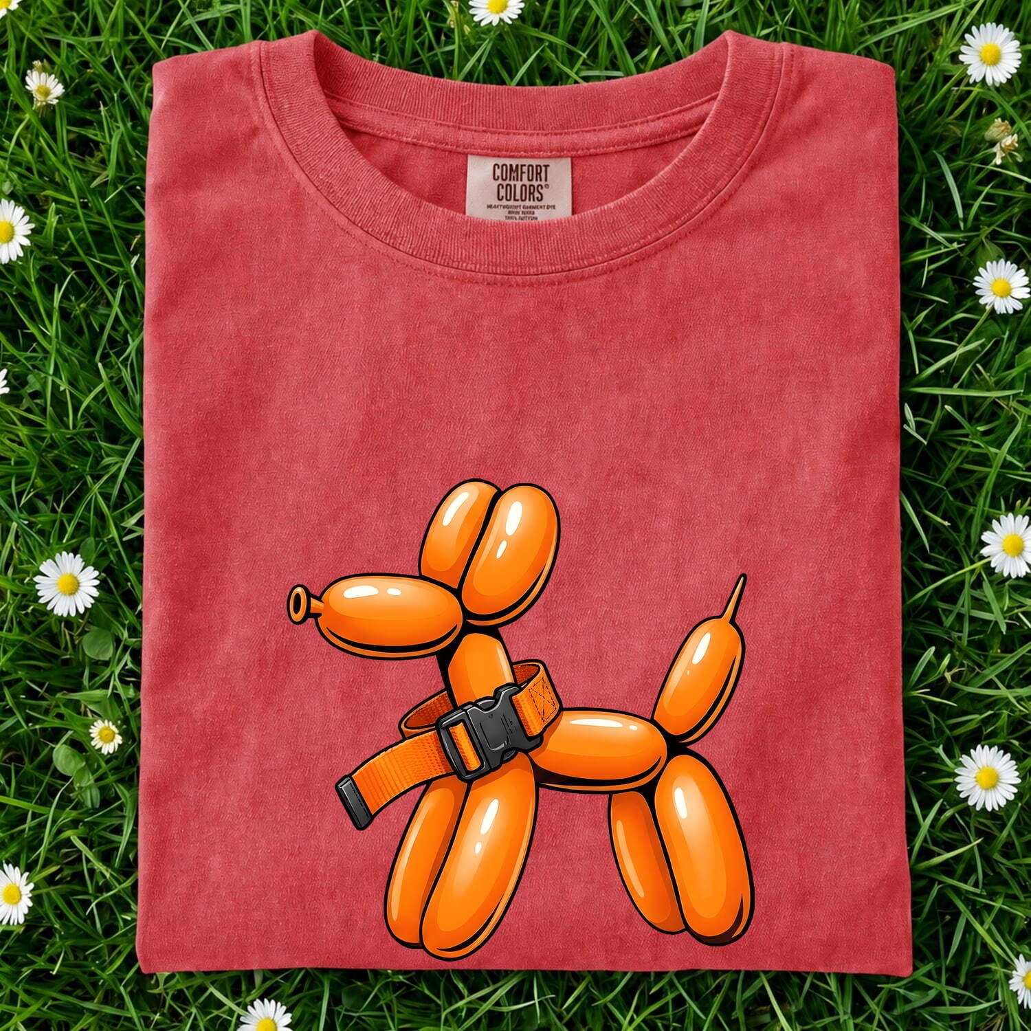Balloon Dog Shirt for Women – Funny Pop Art Comic Collar Cartoon Graphic Tee