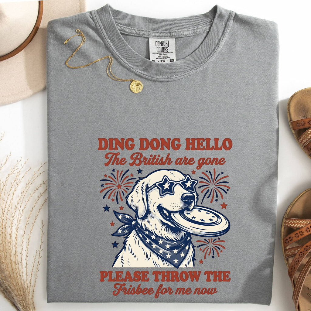 4th of July Dog Shirt for Women – Aged Vintage Primitive Firework Canine Graphic Tee
