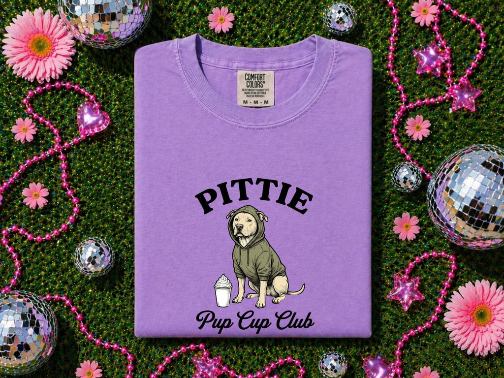 Pitbull Shirt for Women – Hand Drawn Vintage Coffee Hoodie Pibble Dog Graphic Tee