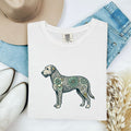 St. Patrick's Day Irish Wolfhound Shirt for Women – Tribal Celtic Line Art Bloom Graphic Tee