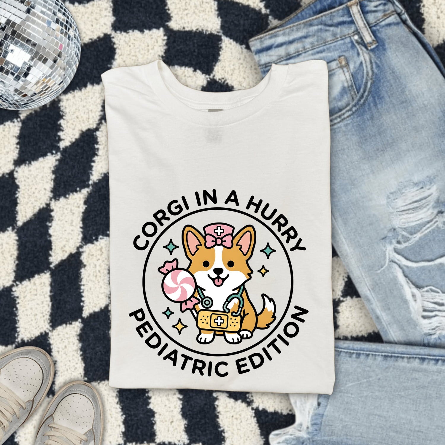 Corgi Caretaker Shirt for Women – Fun Creature Illustration Animal Graphic Tee