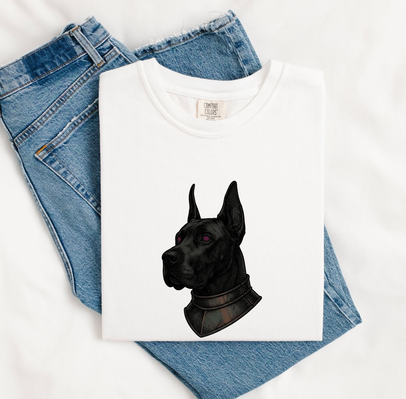 Great Dane Shirt for Women – Spooky Mystical Aged Medieval Armor Dog Graphic Tee