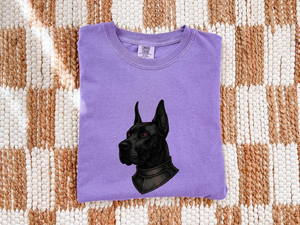 Great Dane Shirt for Women – Spooky Mystical Aged Medieval Armor Dog Graphic Tee