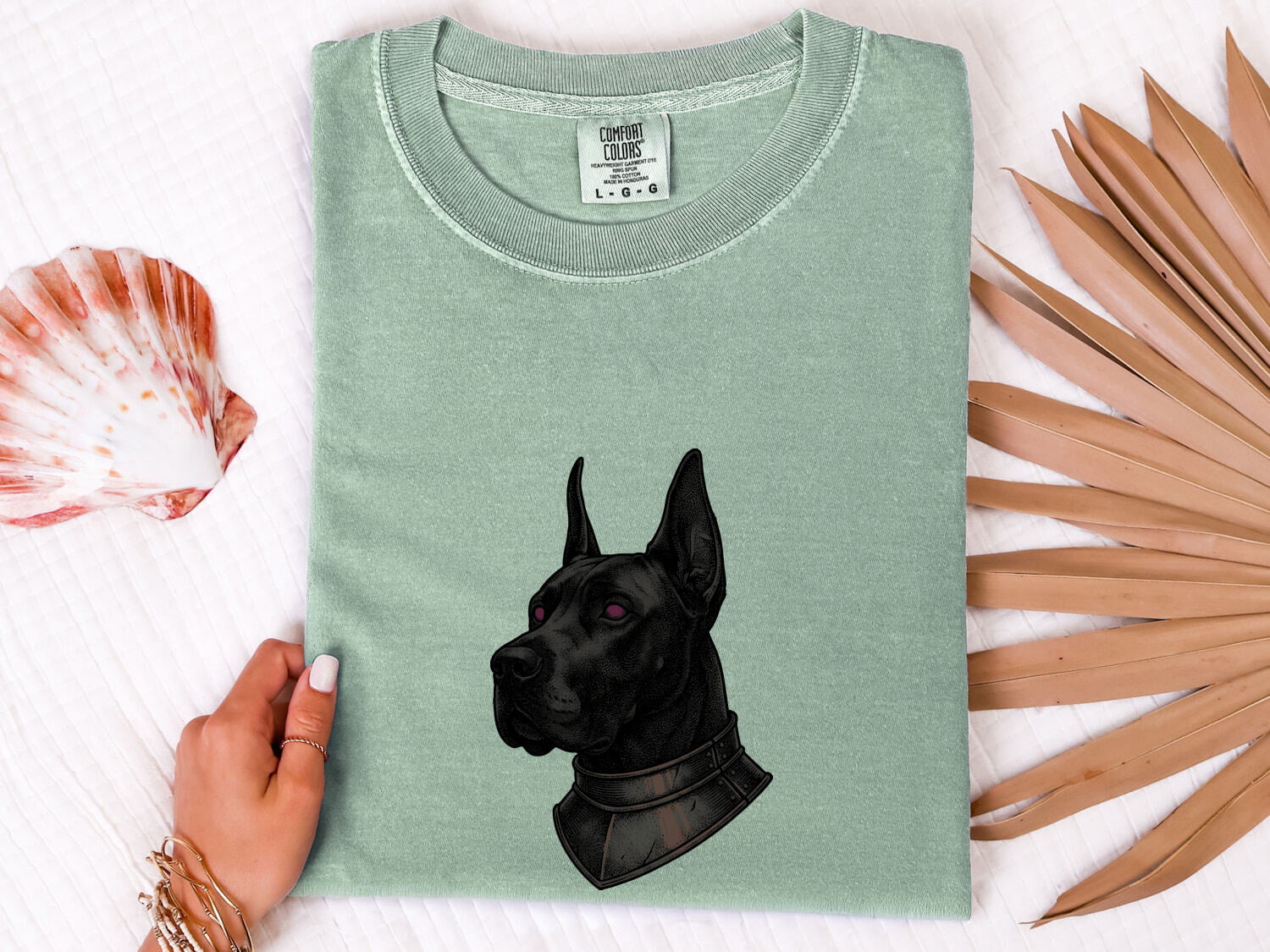 Great Dane Shirt for Women – Spooky Mystical Aged Medieval Armor Dog Graphic Tee