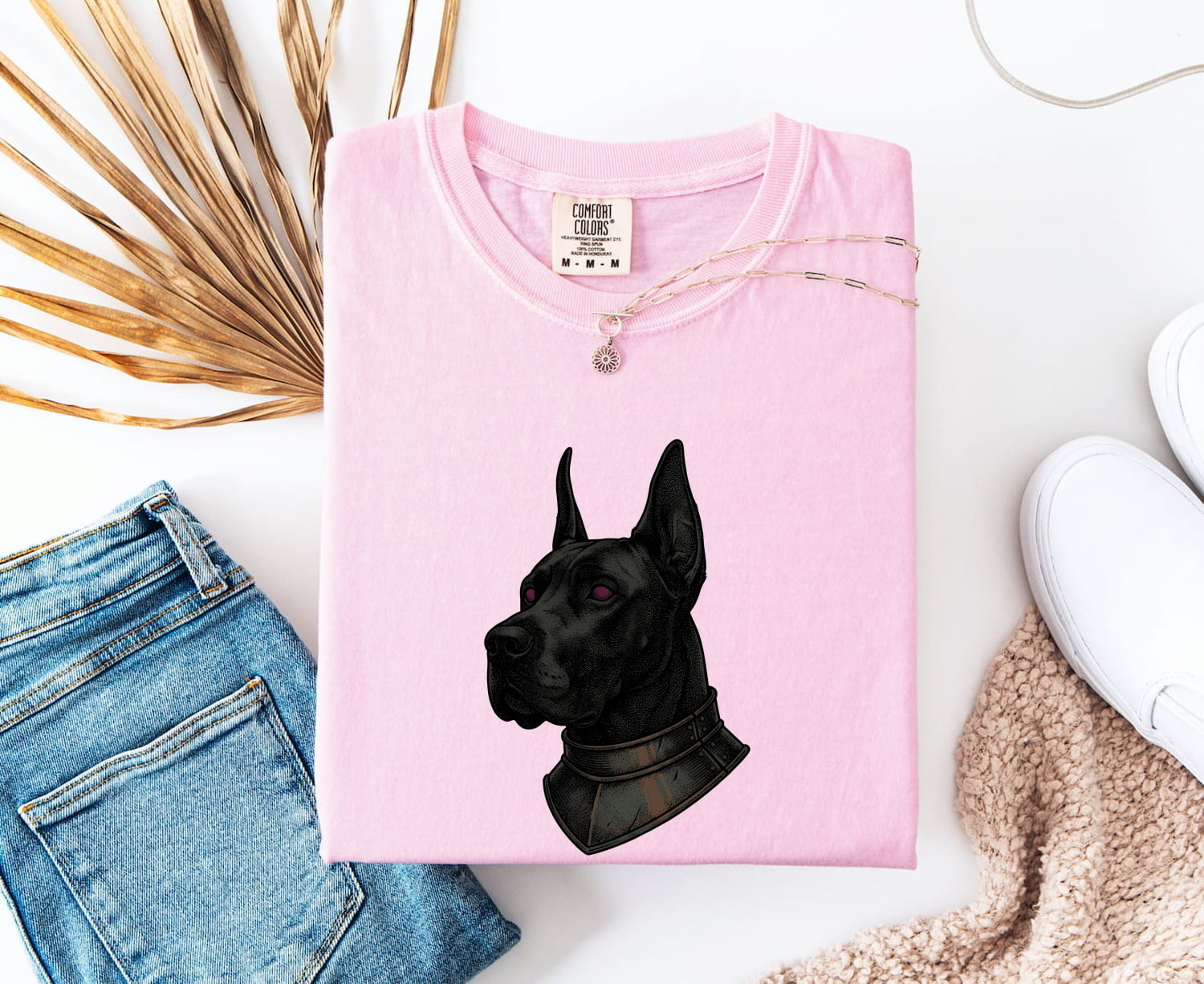 Great Dane Shirt for Women – Spooky Mystical Aged Medieval Armor Dog Graphic Tee