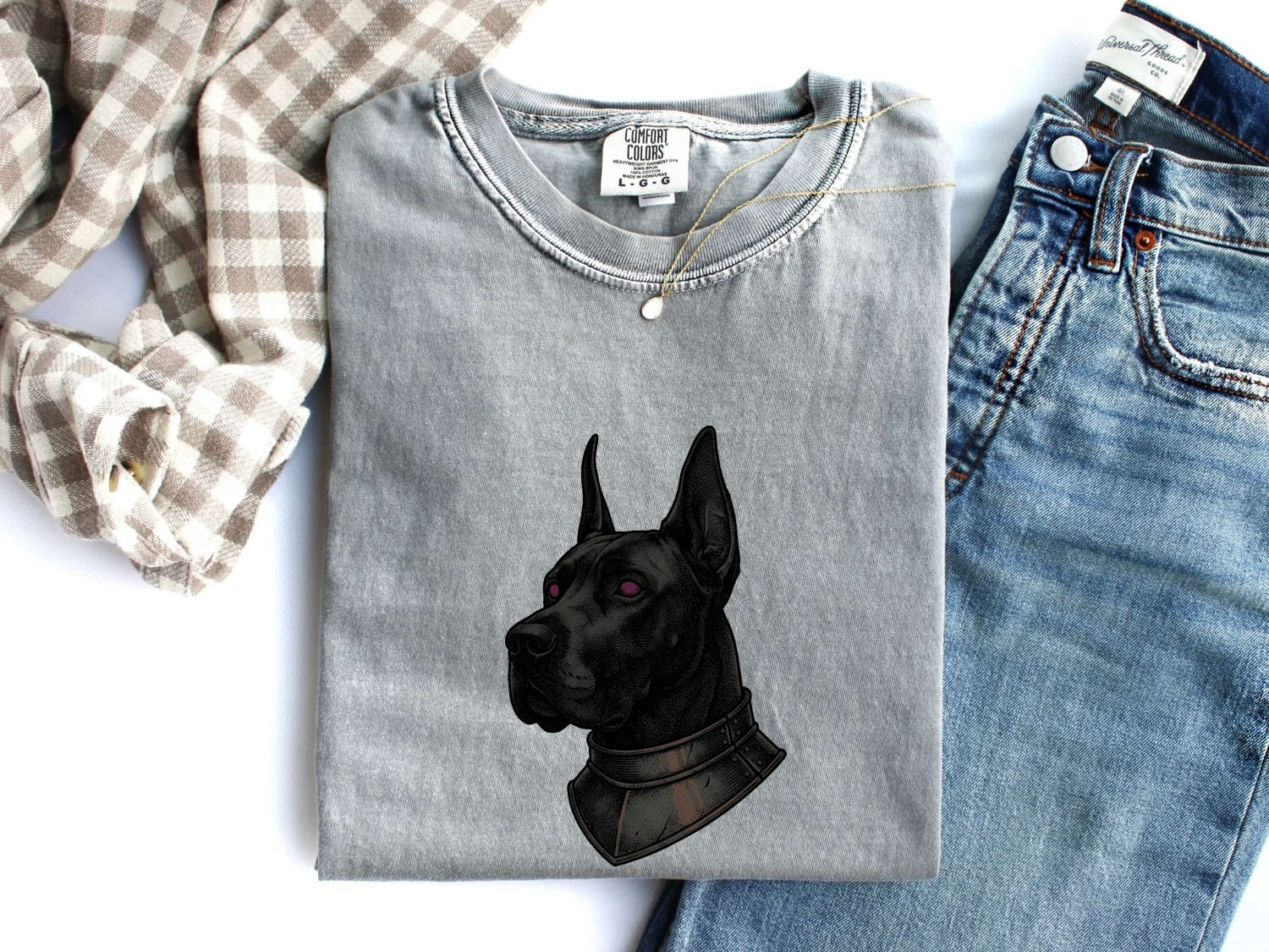 Great Dane Shirt for Women – Spooky Mystical Aged Medieval Armor Dog Graphic Tee